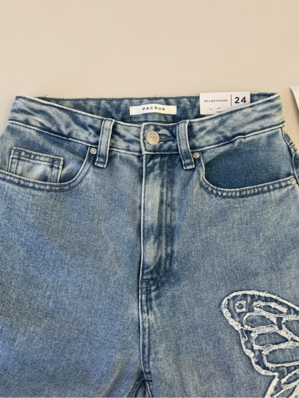 Pacsun Butterfly Patch ‘90s Boyfriend Jeans